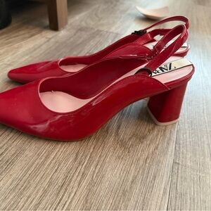Zara Women's Red Slingback Heels